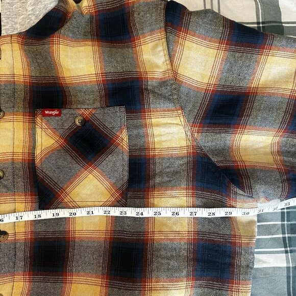 Wrangler Blanket Lined Coat Jacket Mens Sz 3XL Plaid Snap Front Western Shacket - Picture 13 of 14